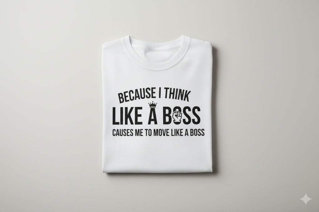 Because I Think Like A Boss Causes Me To Move Like A Boss T Shirt