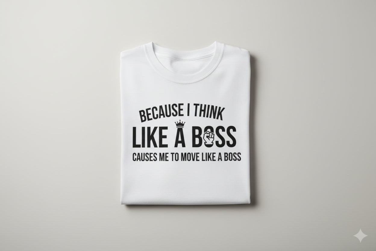 Because I Think Like A Boss Causes Me To Move Like A Boss T Shirt