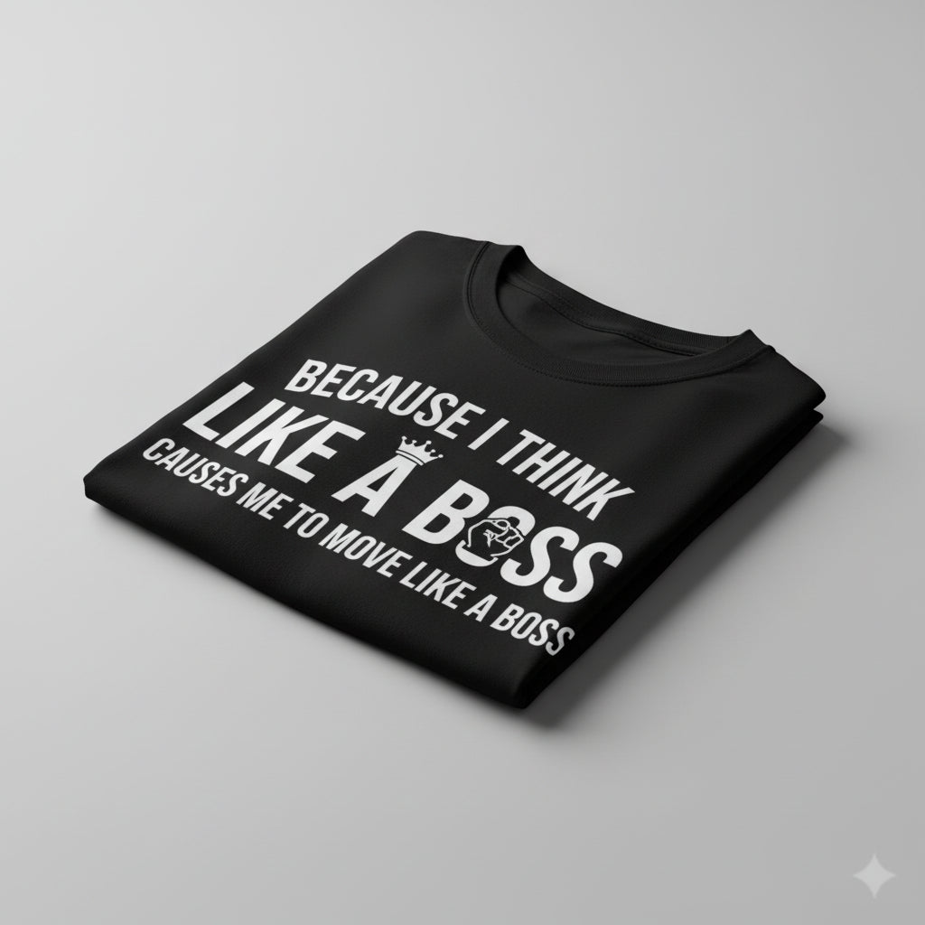 Because I Think Like A Boss Causes Me To Move Like A Boss T Shirt