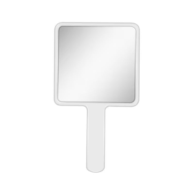 Small handheld square mirror