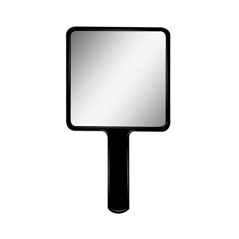 Small handheld square mirror