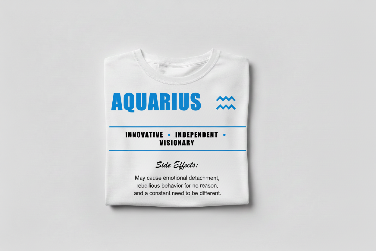 Aquarius T- Shirt With Funny Truth