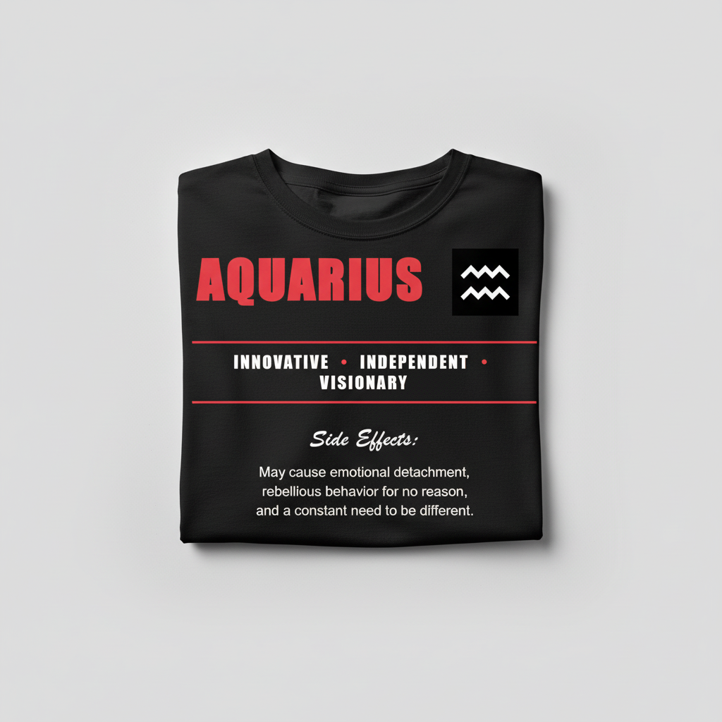 Aquarius T- Shirt With Funny Truth
