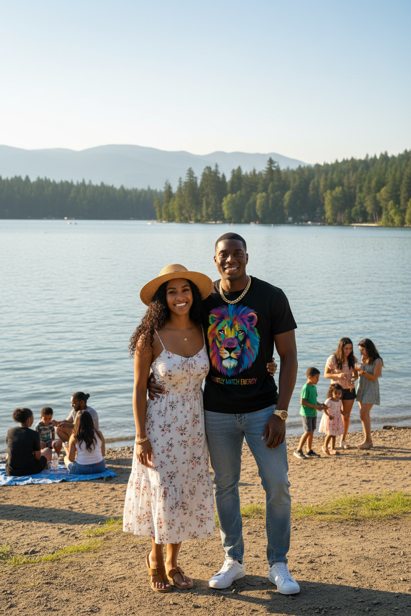 Bold Color Lion Definitely Match Energy T-Shirt