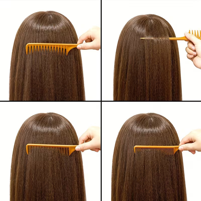 1set Detangling Pointed Tail Comb Rat Tail Comb Fine Tooth Comb