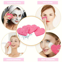 Load image into Gallery viewer, Heart-Shaped Facial Sponges With Container
