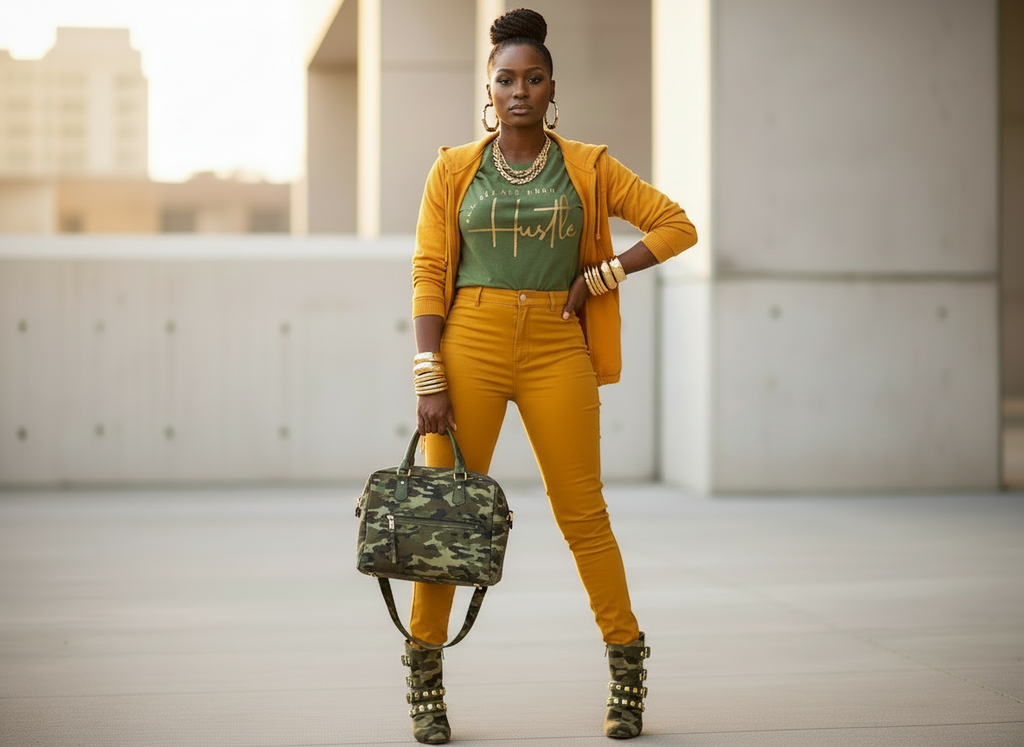 All She Knows Is HUSTLE T- Shirt