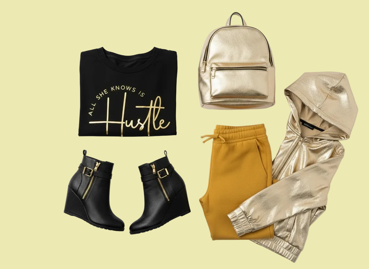 All She Knows Is HUSTLE T- Shirt