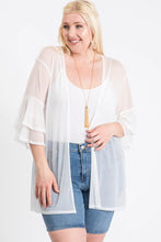 Load image into Gallery viewer, 2 COLORS| Plus Size | Ruffle Sleeve Open Cardigan
