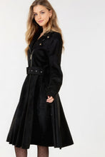 Load image into Gallery viewer, Waist Belt Tacked Faux Suede Coat Solid Coat
