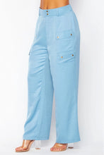 Load image into Gallery viewer, 2 COLORS | Satin Cargo Pocket Wide Leg Pants
