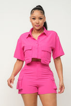 Load image into Gallery viewer, 4 COLORS | Keepin&#39; It Pushin 2 Pc Cargo Short Set
