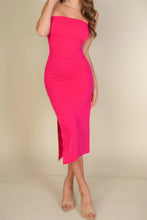 Load image into Gallery viewer, Solid Bodycon Split Hem Tube Dress
