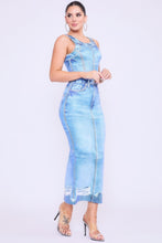 Load image into Gallery viewer, Denim Print Midi Dress
