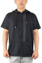 Load image into Gallery viewer, Men&#39;s Casual Short Sleeve Zip-up Hoodie Tops
