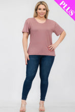 Load image into Gallery viewer, Plus Size Basic Short Sleeve T-shirt
