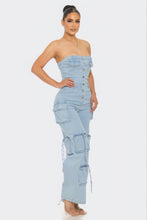 Load image into Gallery viewer, Stretch Denim Jumpsuit
