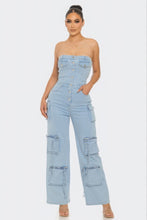 Load image into Gallery viewer, Stretch Denim Jumpsuit
