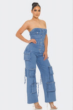 Load image into Gallery viewer, Stretch Denim Jumpsuit
