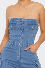 Load image into Gallery viewer, Stretch Denim Jumpsuit
