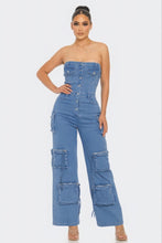 Load image into Gallery viewer, Stretch Denim Jumpsuit
