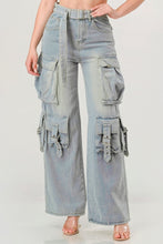 Load image into Gallery viewer, Cute N Denim Belted Denim Cargo Jean
