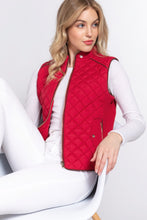 Load image into Gallery viewer, Suede Piping Quilted Padding Vest
