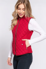 Load image into Gallery viewer, Suede Piping Quilted Padding Vest
