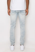 Load image into Gallery viewer, Men Creased Biker Denim Jeans
