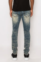 Load image into Gallery viewer, Men Creased Biker Denim Jeans
