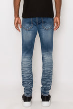 Load image into Gallery viewer, Men Creased Biker Denim Jeans
