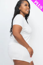 Load image into Gallery viewer, Plus Size | Ribbed Short Sleeve  Set
