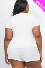 Load image into Gallery viewer, Plus Size | Ribbed Short Sleeve  Set
