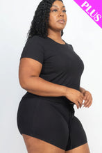 Load image into Gallery viewer, Plus Size | Ribbed Short Sleeve  Set
