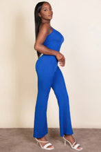 Load image into Gallery viewer, Ribbed sleeveless wide leg jumpsuit
