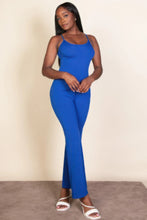 Load image into Gallery viewer, Ribbed sleeveless wide leg jumpsuit
