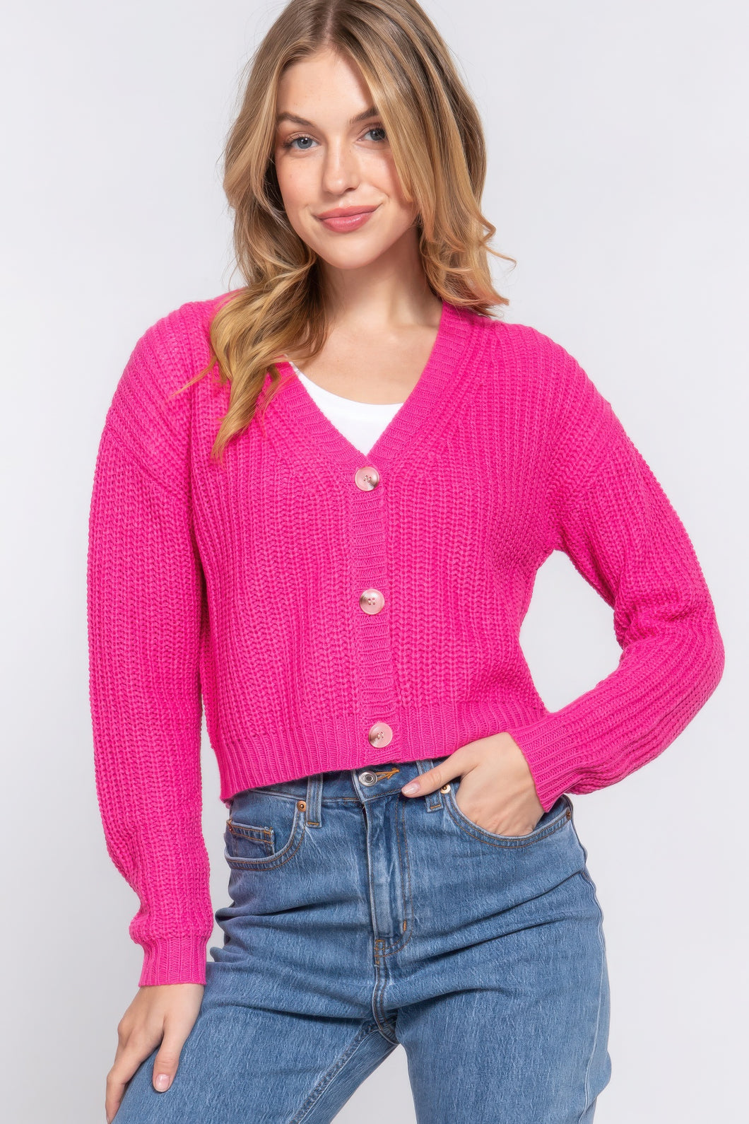 All above the waiste crop cardigan