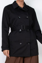 Load image into Gallery viewer, Double-breasted Notch Belted Coat
