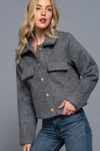 Load image into Gallery viewer, Long Slv Teddy Fleece Short Jacket
