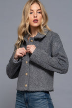 Load image into Gallery viewer, Long Slv Teddy Fleece Short Jacket
