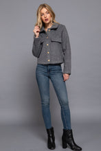 Load image into Gallery viewer, Long Slv Teddy Fleece Short Jacket
