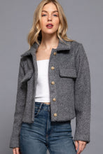 Load image into Gallery viewer, Long Slv Teddy Fleece Short Jacket
