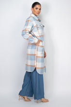 Load image into Gallery viewer, Plaid Buttoned Shacket Coat
