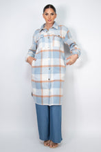 Load image into Gallery viewer, Plaid Buttoned Shacket Coat
