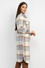 Load image into Gallery viewer, Plaid Buttoned Shacket Coat
