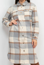 Load image into Gallery viewer, Plaid Buttoned Shacket Coat
