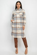 Load image into Gallery viewer, Plaid Buttoned Shacket Coat
