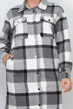 Load image into Gallery viewer, Plaid Buttoned Shacket Coat
