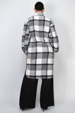 Load image into Gallery viewer, Plaid Buttoned Shacket Coat
