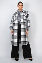 Load image into Gallery viewer, Plaid Buttoned Shacket Coat
